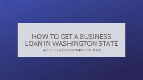Washington State Business Loans